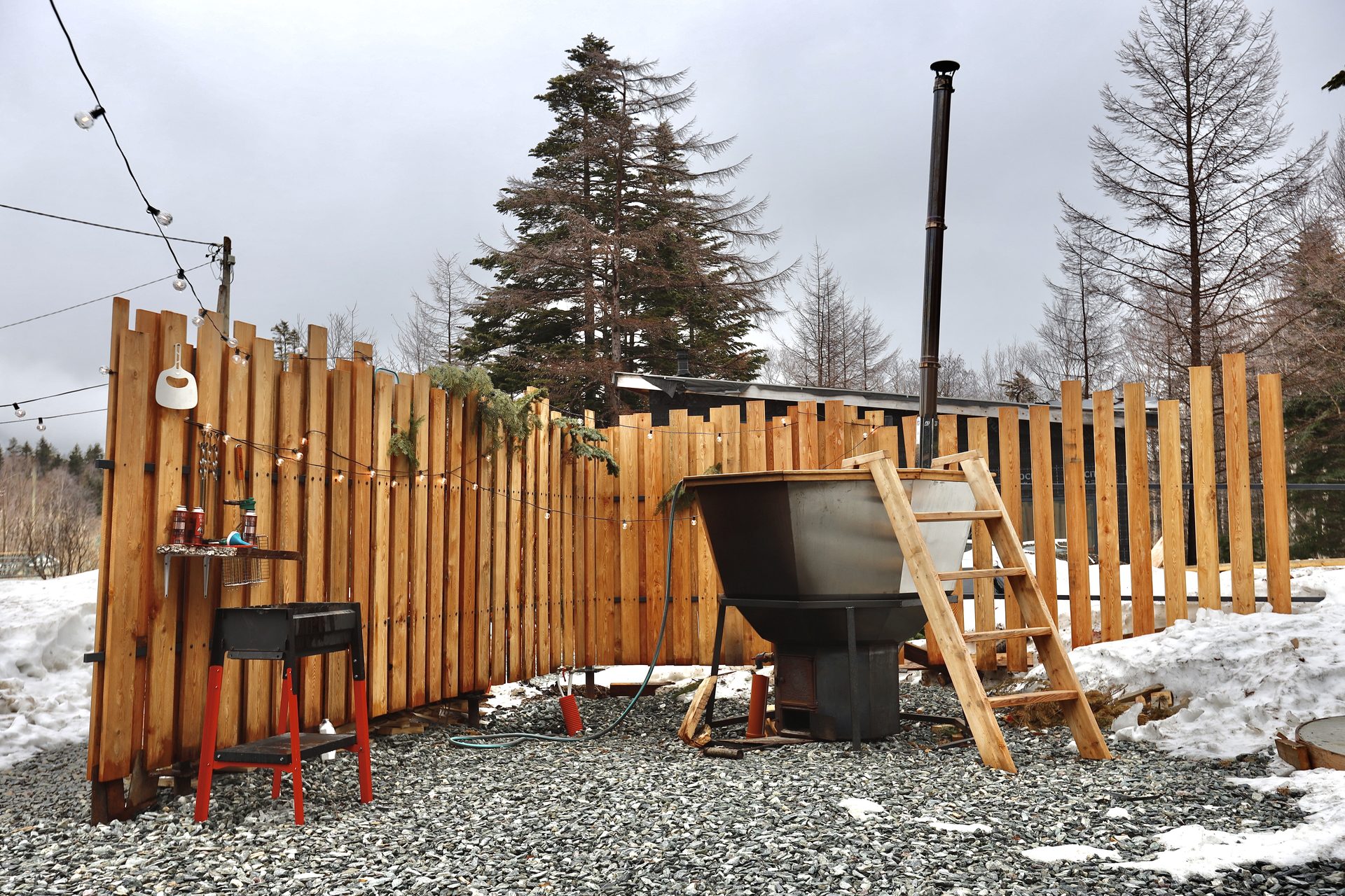 Банный чан на свежем воздухе